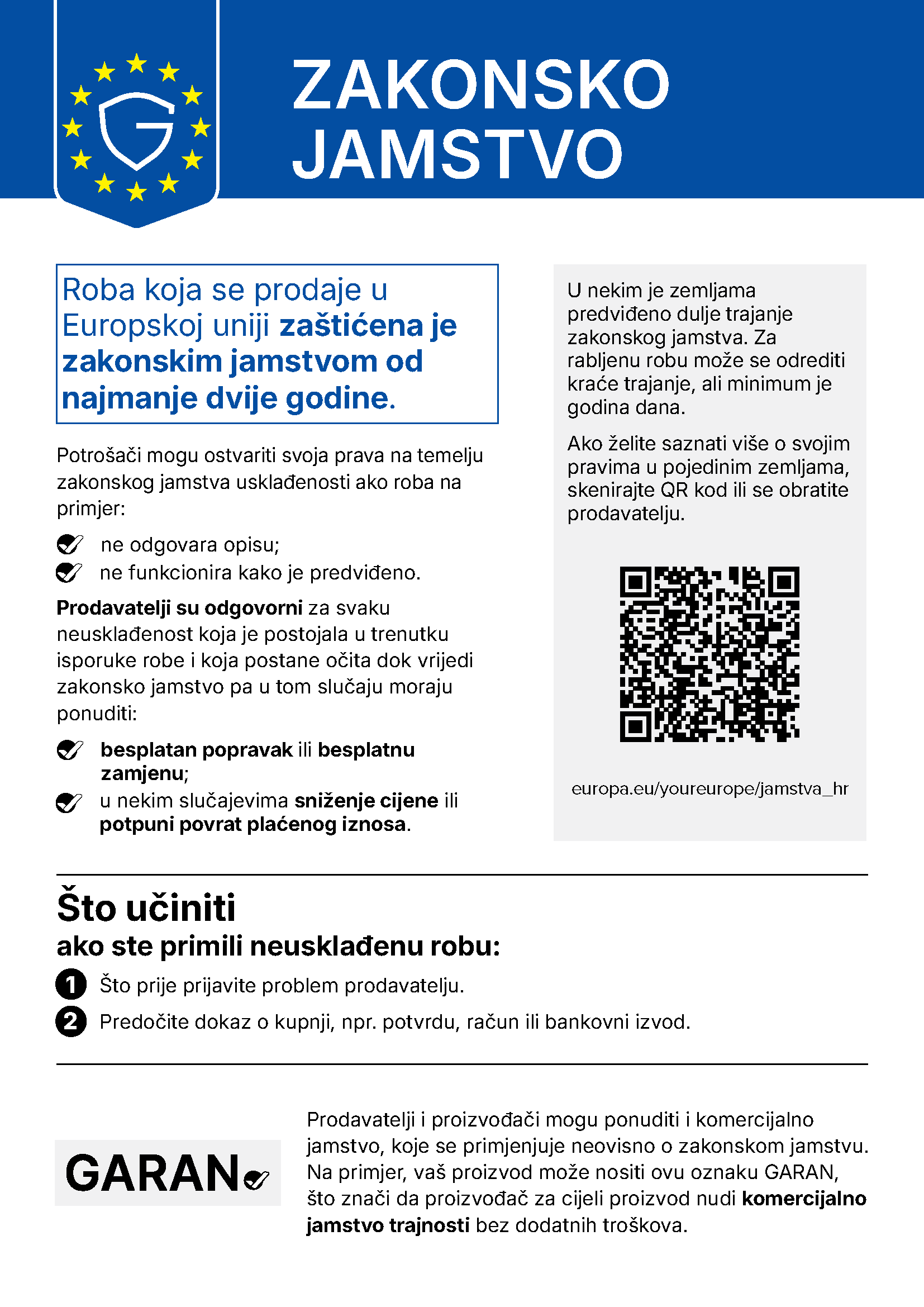 Službena oznaka zakonskog jamstva EU